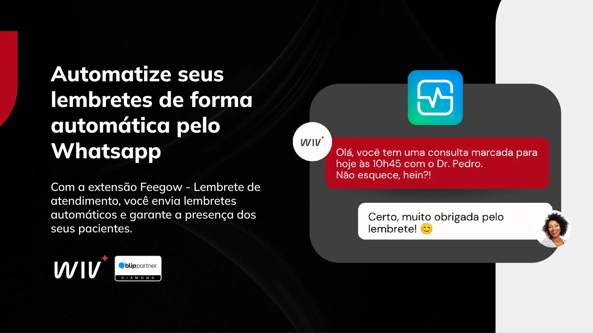 Captura de pantalla de Feegow: Recordatorio de citas 1
