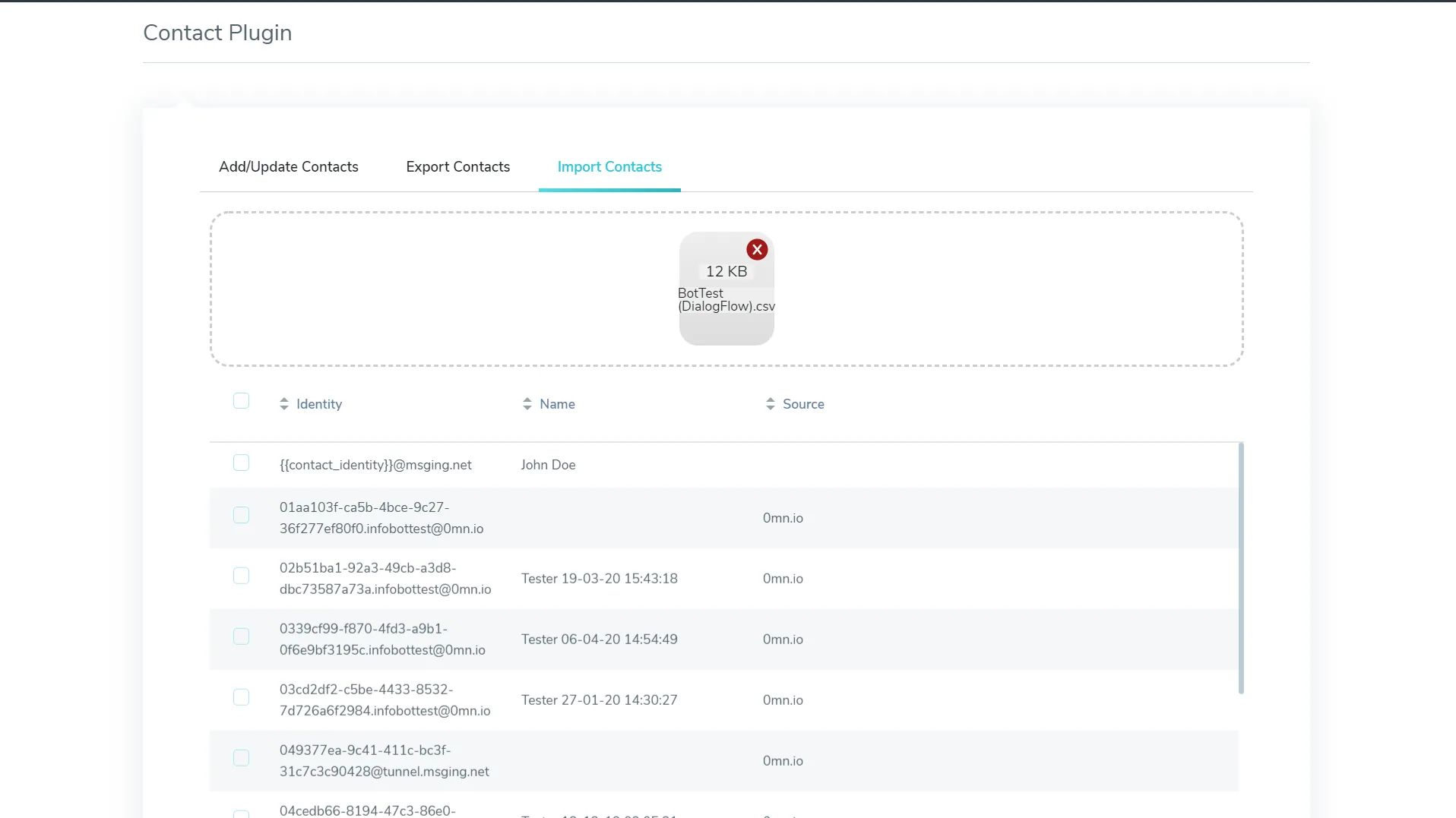 Contact Plugin screenshot 1