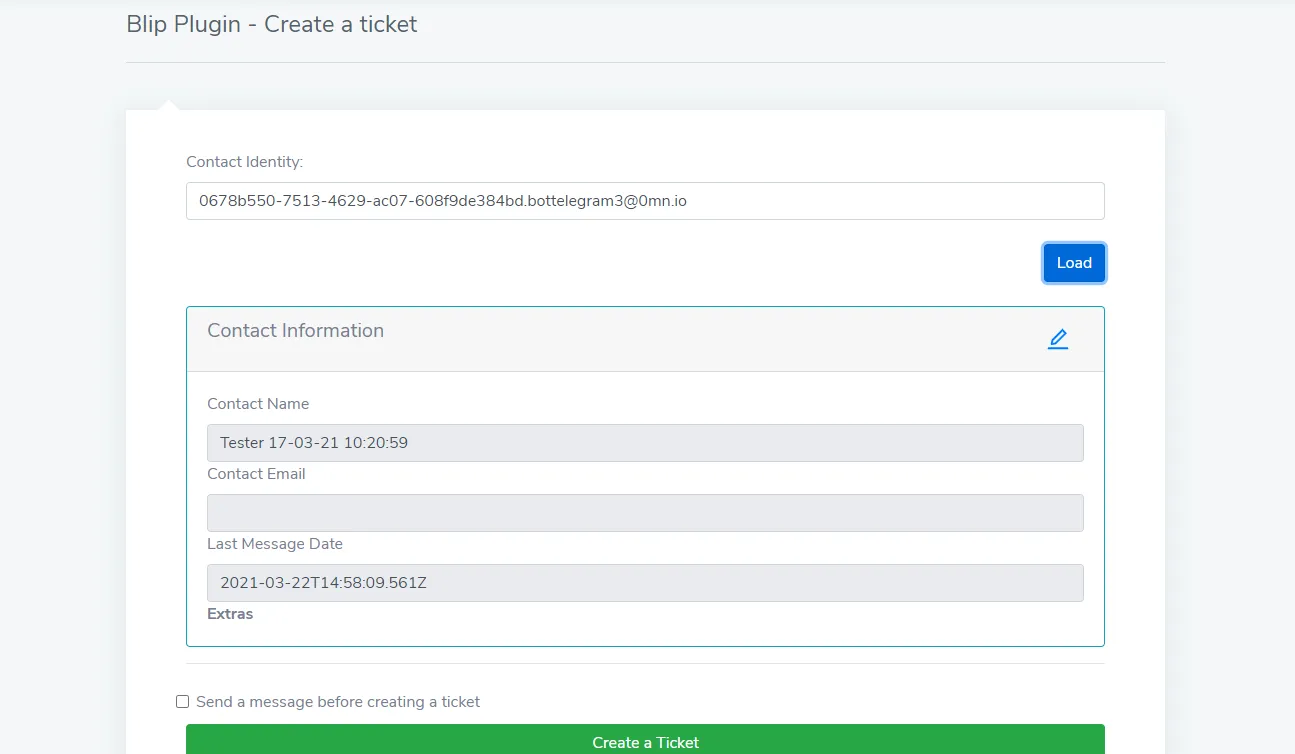 Create a ticket screenshot 1