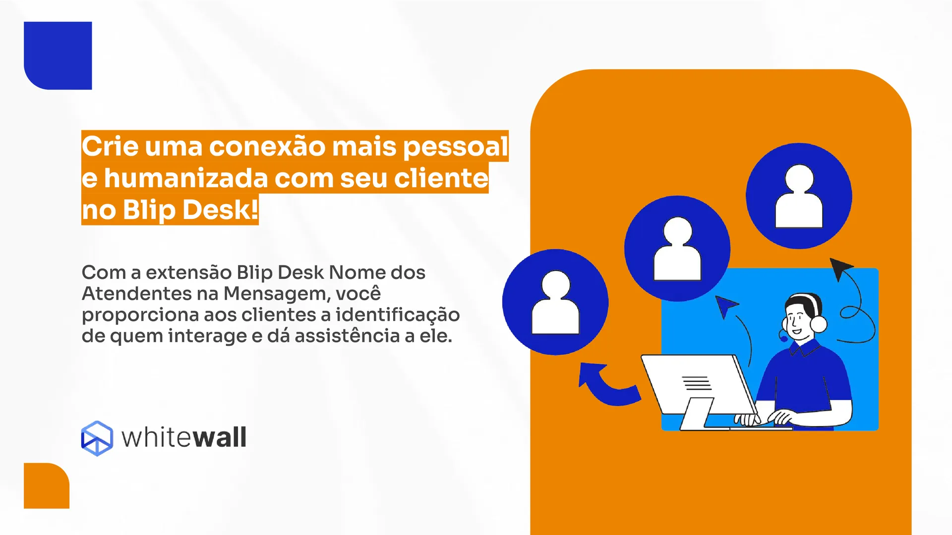 Blip Desk: Agent name in the message screenshot 1