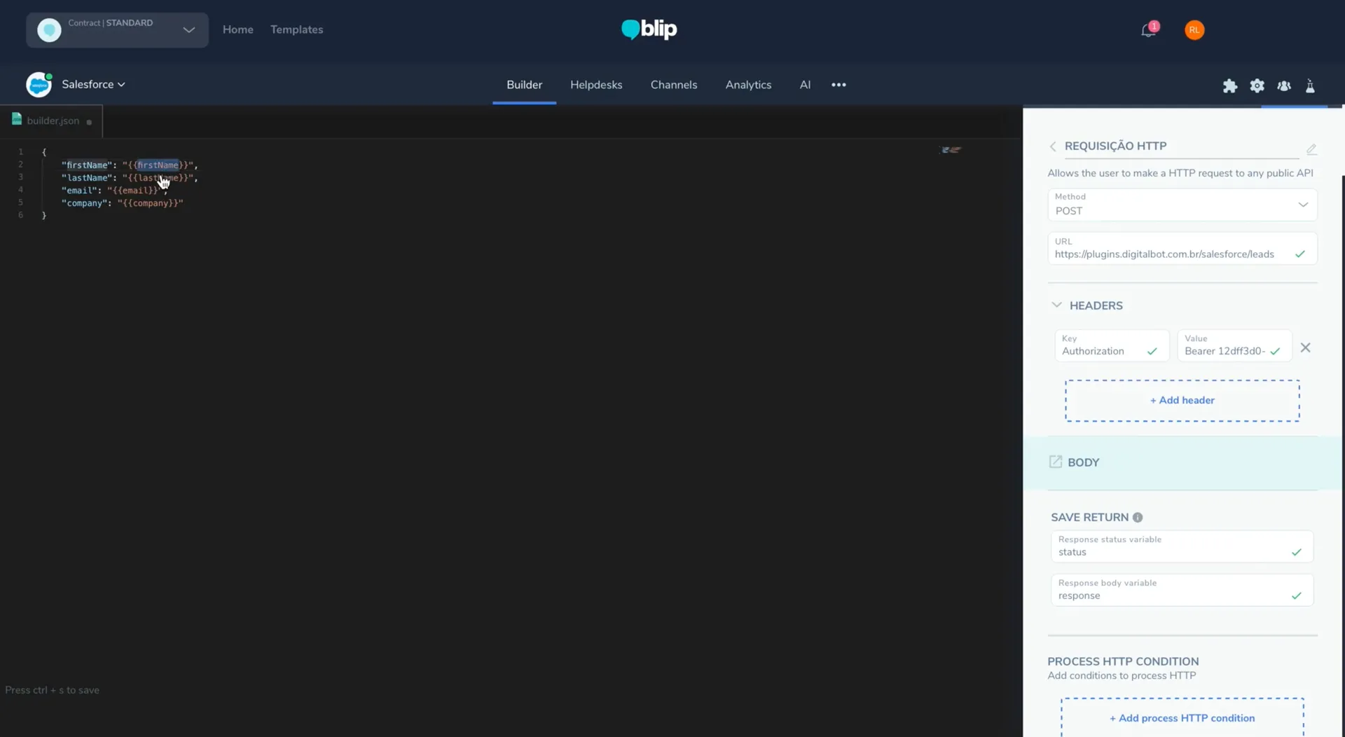 Captura de pantalla de Salesforce 1
