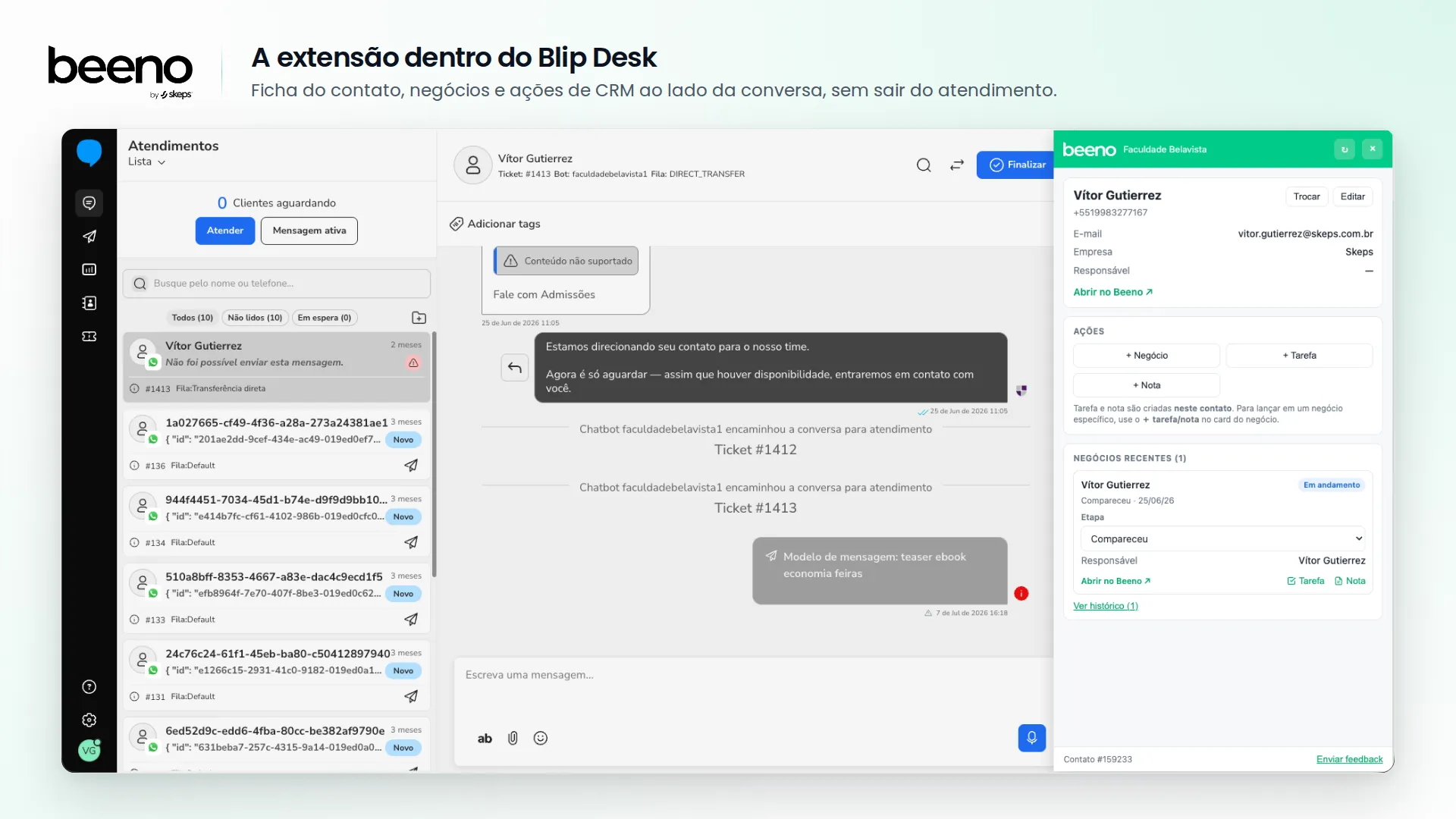 Captura de tela de Beeno CRM 1